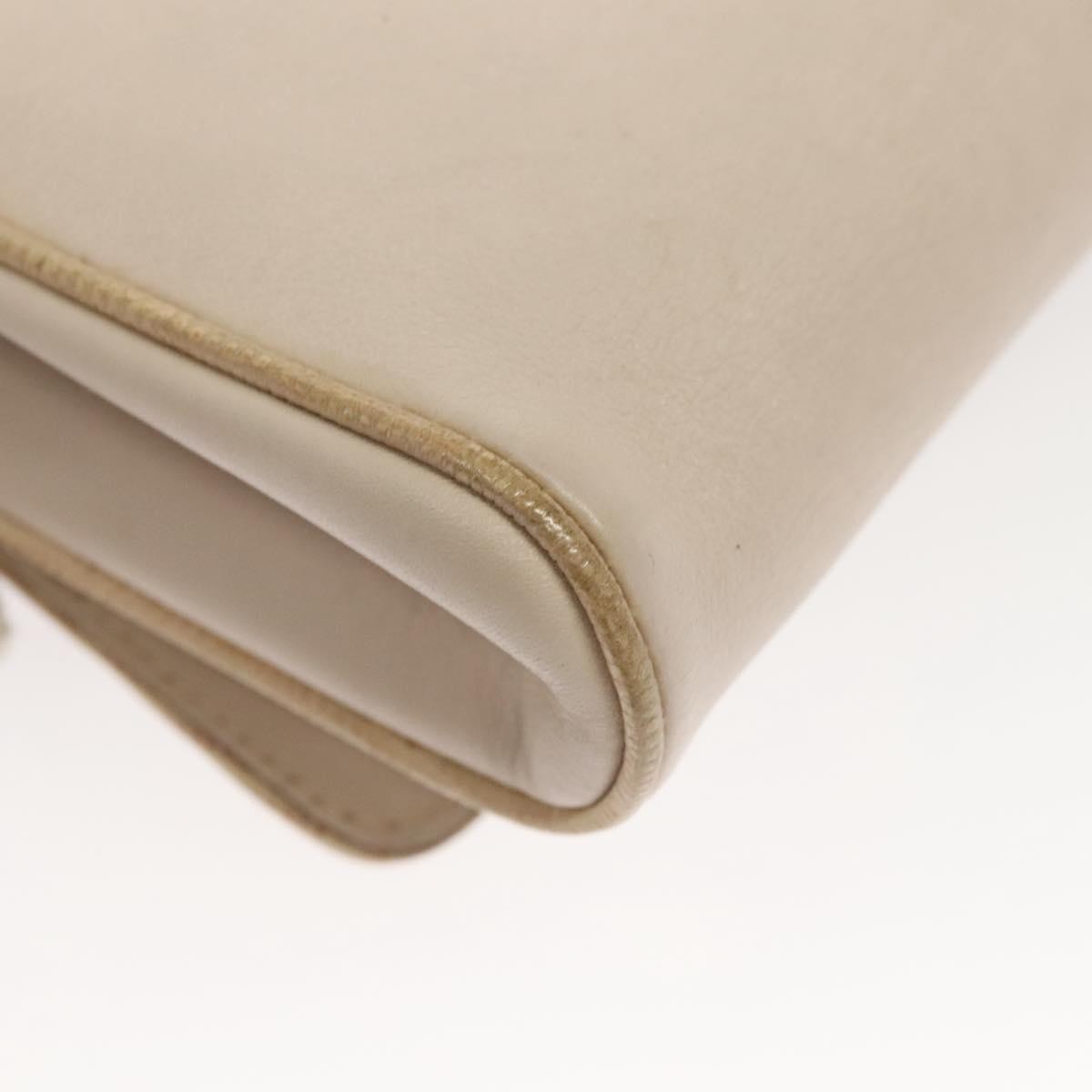 Celine Flap Shoulder Bag Leather, BEIGE, LEATHER, Shoulder bag