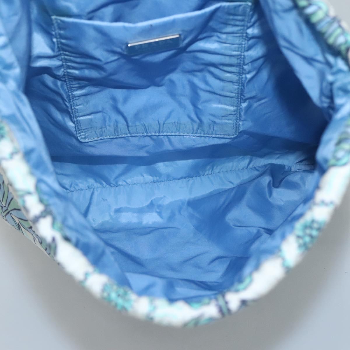 Prada Travel Pouch Tessuto, BLUE, COTTON, Clutche & pouche