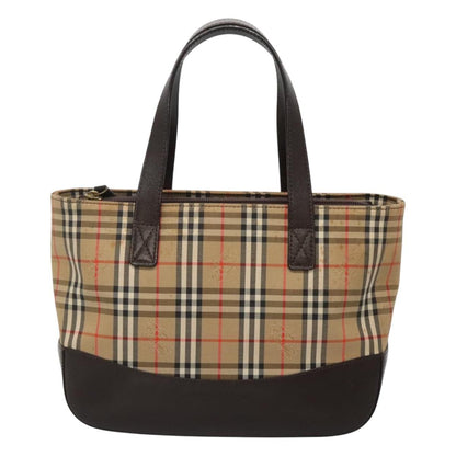 Burberry Nova Handbag Check Pattern, BEIGE, CANVAS, Handbag