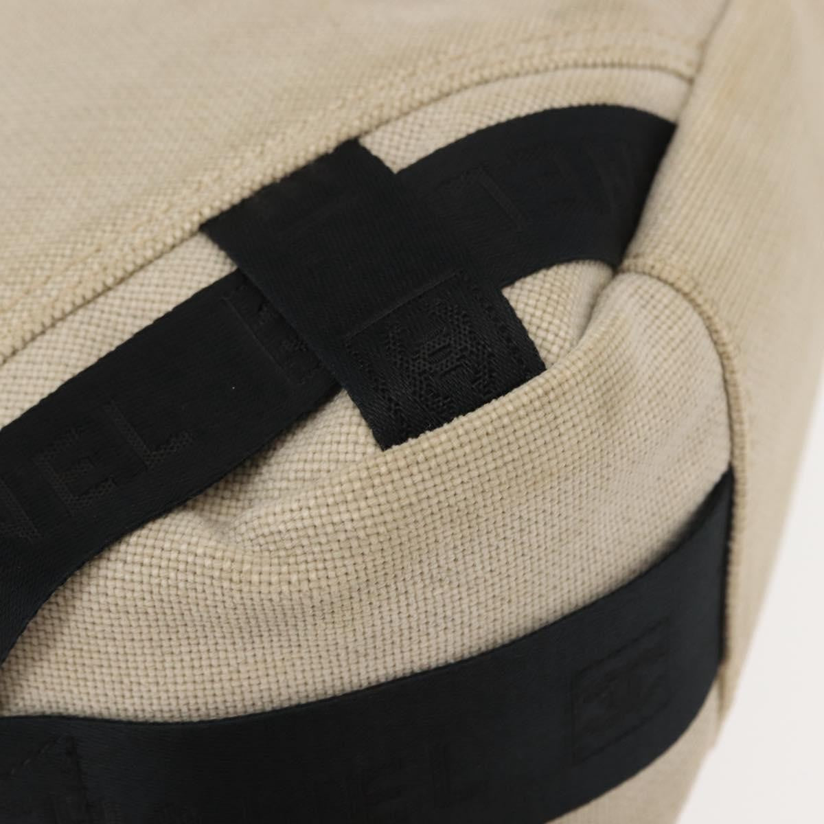 Chanel Vintage Crossbody Bag Canvas, BEIGE, CANVAS, Shoulder bag