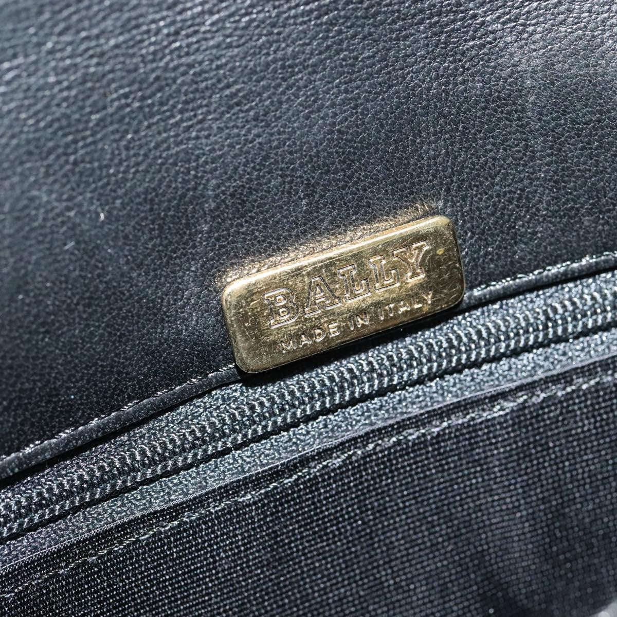 Bally Vintage Handbag Quilted Leather, BLACK, LEATHER, Handbag