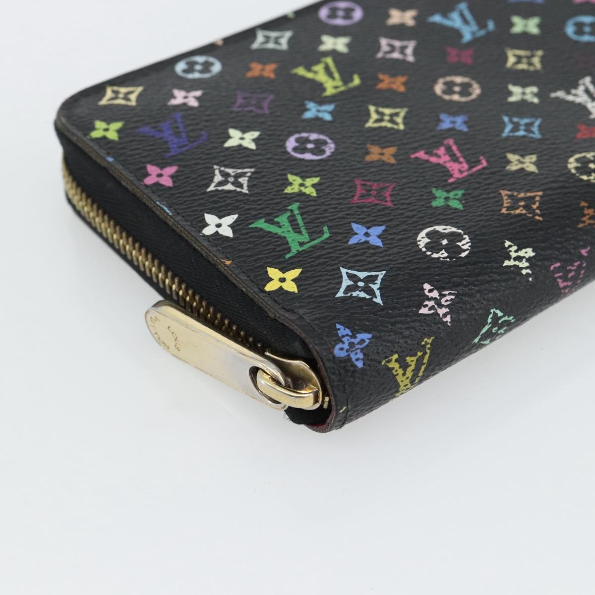 Louis Vuitton Aerogram Zippy Wallet Leather, Black, Canvas, Wallet