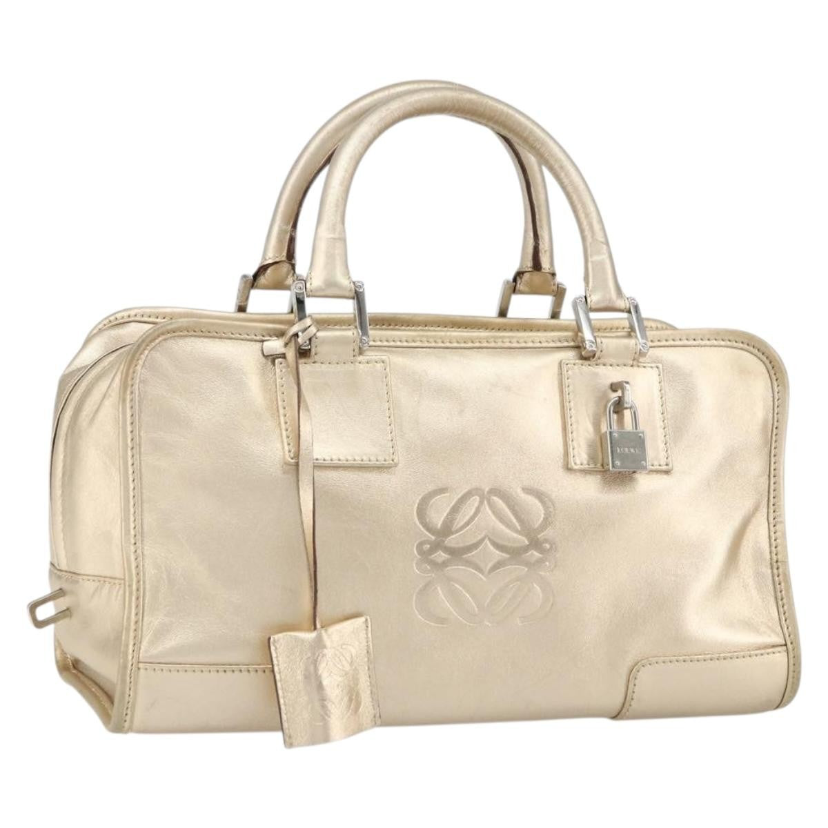 Loewe Amazona Bag Leather, GOLD, LEATHER, Handbag