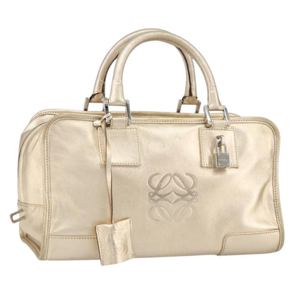 Loewe Amazona Bag Leather, GOLD, LEATHER, Handbag