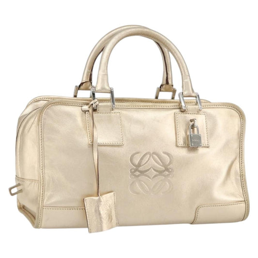 Loewe Amazona Bag Leather, GOLD, LEATHER, Handbag