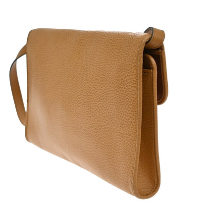 Christian Dior Vintage CD Logo Shoulder Bag Leather, BROWN, LEATHER, Shoulder bag