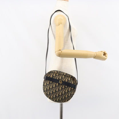 Christian Dior Vintage Trotter Shoulder Bag Canvas, NAVY, CANVAS, Shoulder bag