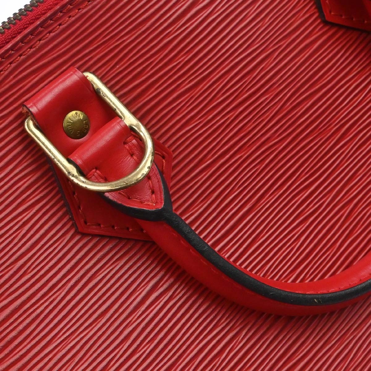 Louis Vuitton Alma Handbag Epi Leather, Red, Leather, Handbag