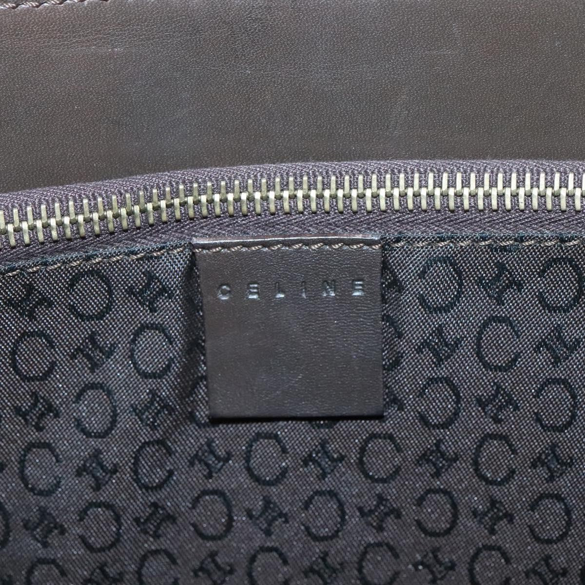 Celine Vintage Macadam Shopper Tote Leather, GOLD, CANVAS, Tote bag