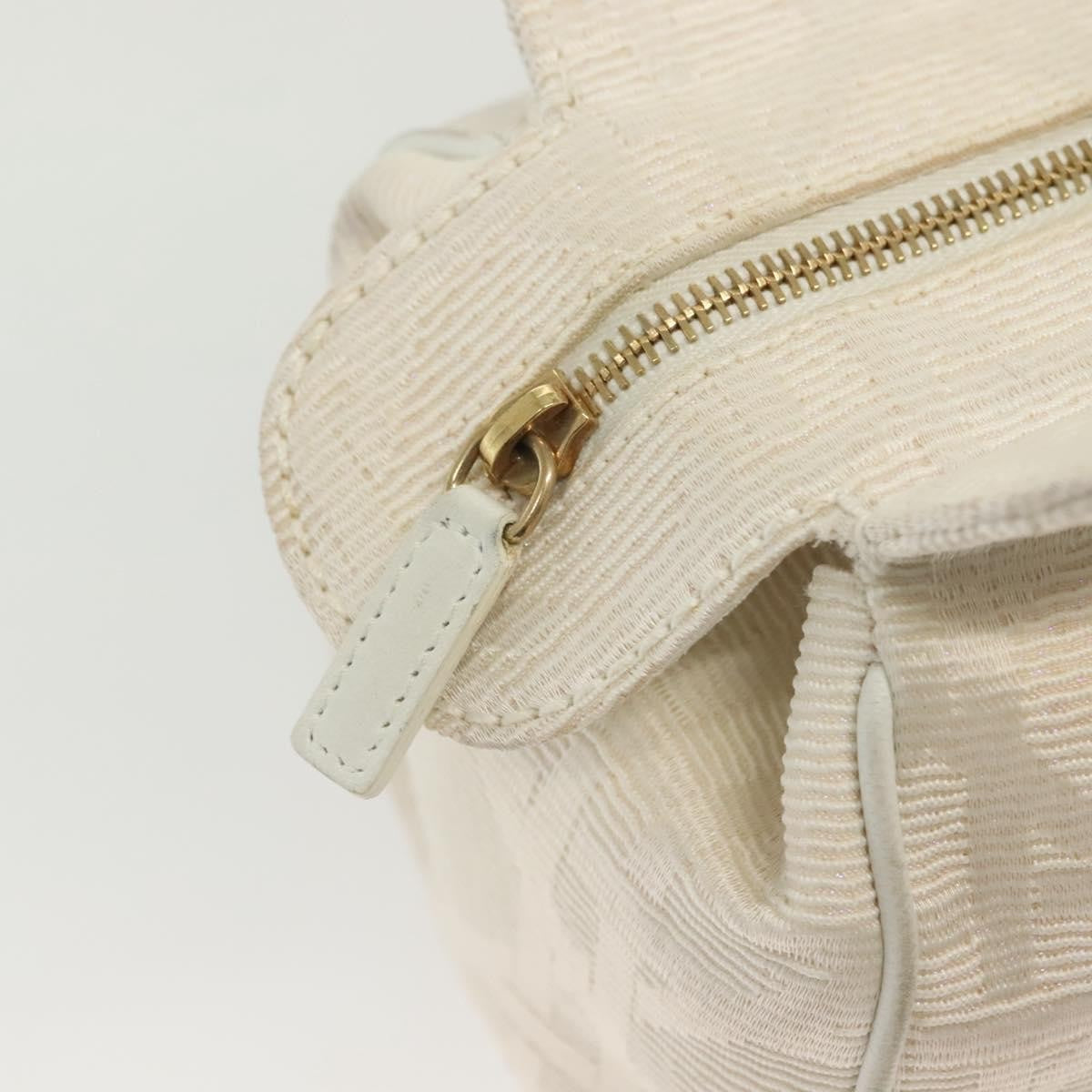 Christian Dior Cannage Handbag Canvas, WHITE, CANVAS, Handbag