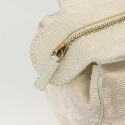 Christian Dior Cannage Handbag Canvas, WHITE, CANVAS, Handbag