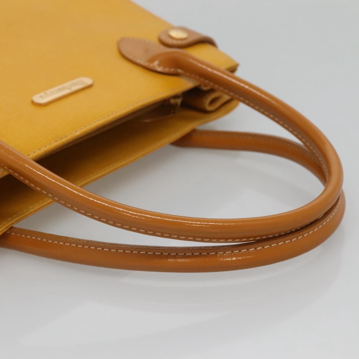 Burberry Vintage Handbag Leather, YELLOW, LEATHER, Handbag