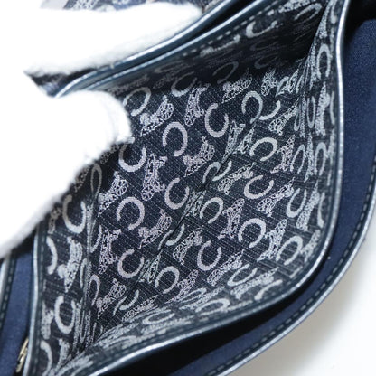 Celine C Sulky Handbag Canvas, NAVY, CANVAS, Handbag