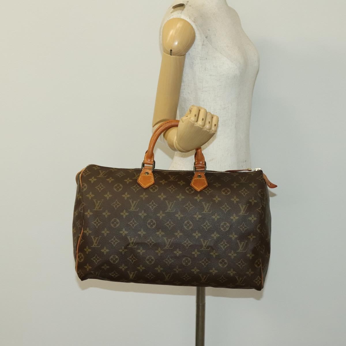 Louis Vuitton Speedy Handbag Monogram Canvas, BROWN, CANVAS, Handbag