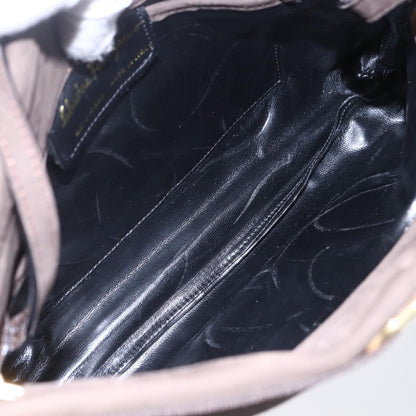 Salvatore Ferragamo Vala Shoulder Bag Suede, BROWN, SUEDE, Shoulder bag