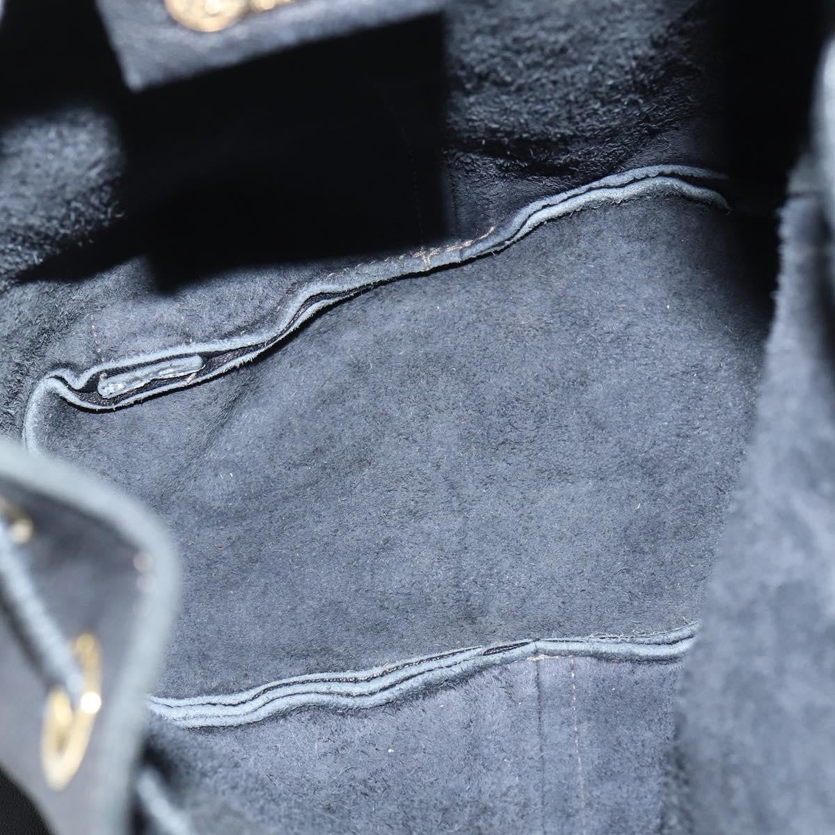 Fendi Logo Flap Drawstring Backpack Leather, BLACK, LEATHER, Backpack