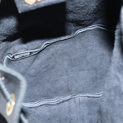 Fendi Logo Flap Drawstring Backpack Leather, BLACK, LEATHER, Backpack