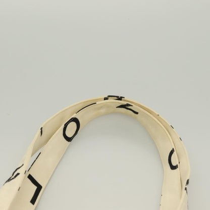 Chanel Vintage Coco Logo Zip Tote Quilted Printed Canvas, WHITE, CANVAS, Tote bag