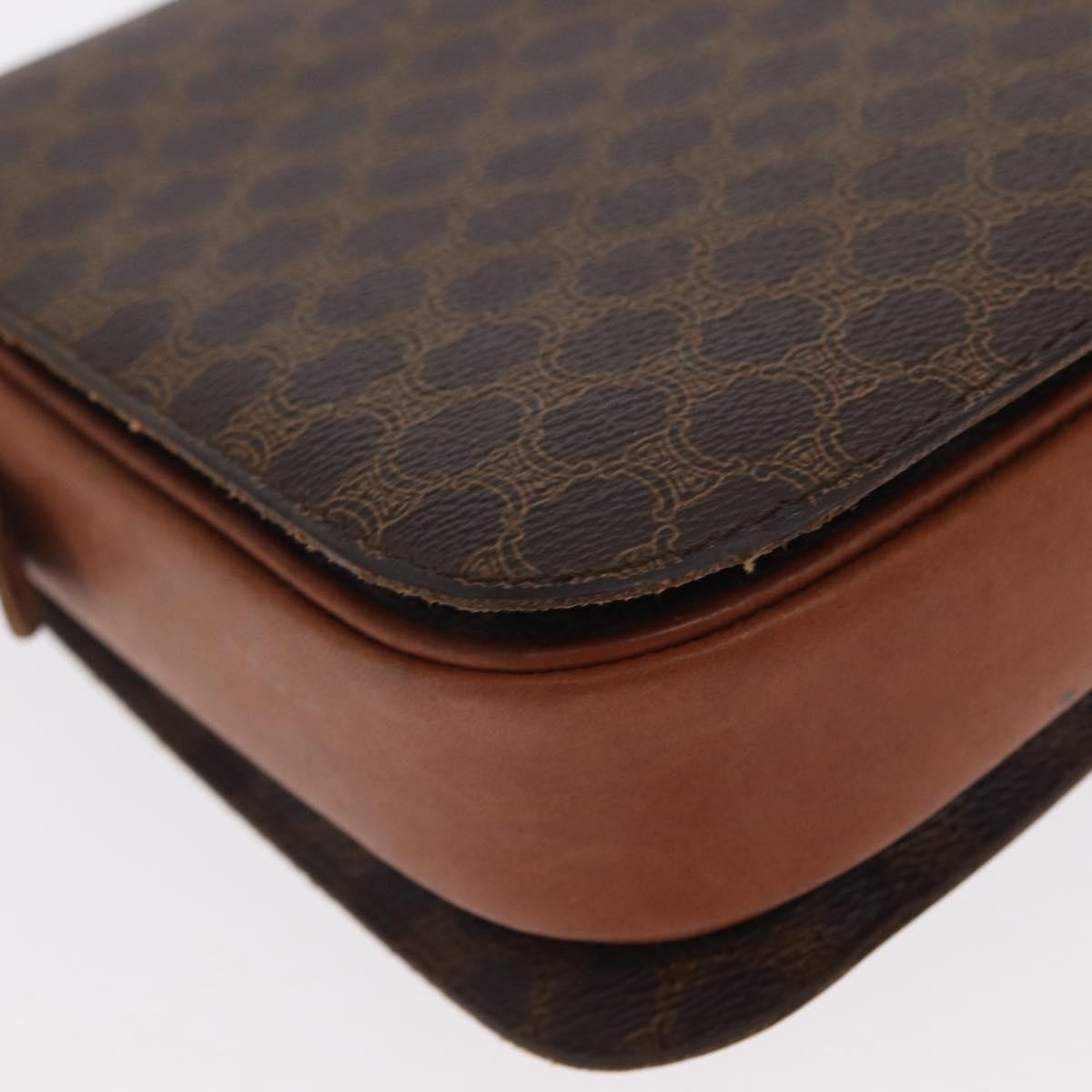 Celine Vintage Horse Carriage Macadam Shoulder Bag Canvas, BROWN, PVC, Shoulder bag