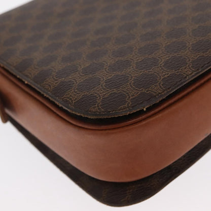 Celine Vintage Horse Carriage Macadam Shoulder Bag Canvas, BROWN, PVC, Shoulder bag