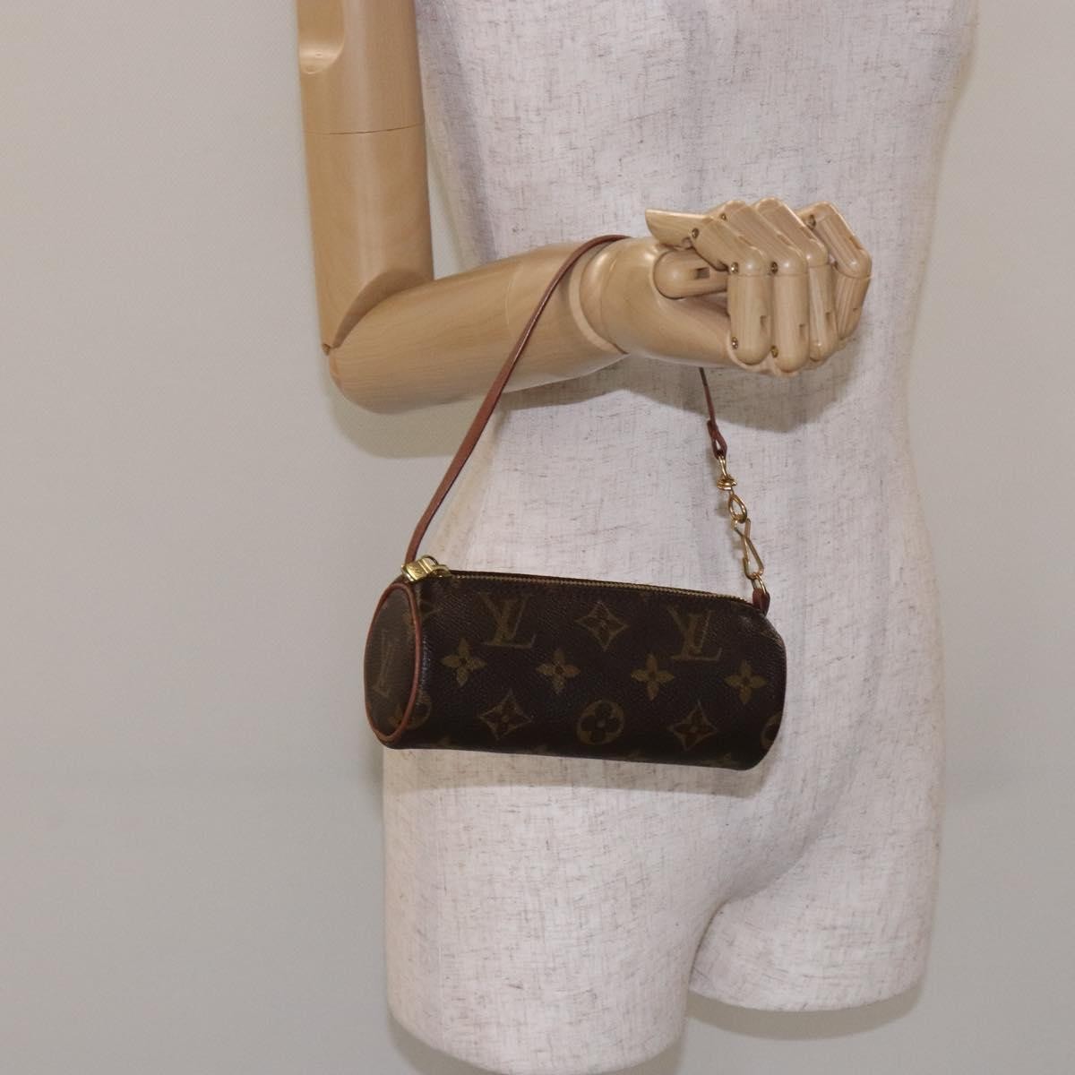 Louis Vuitton Papillon Pochette Monogram Canvas, BROWN, CANVAS, Handbag