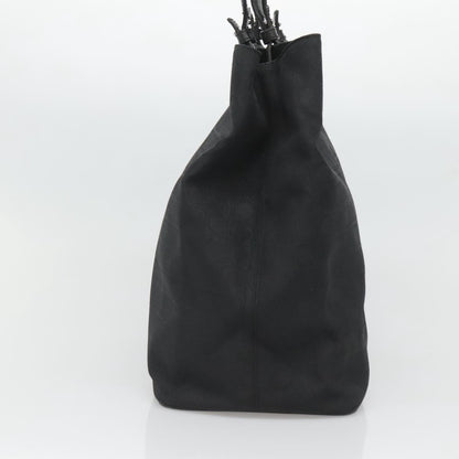 Salvatore Ferragamo Gancini Tote Canvas, BLACK, CANVAS, Tote bag