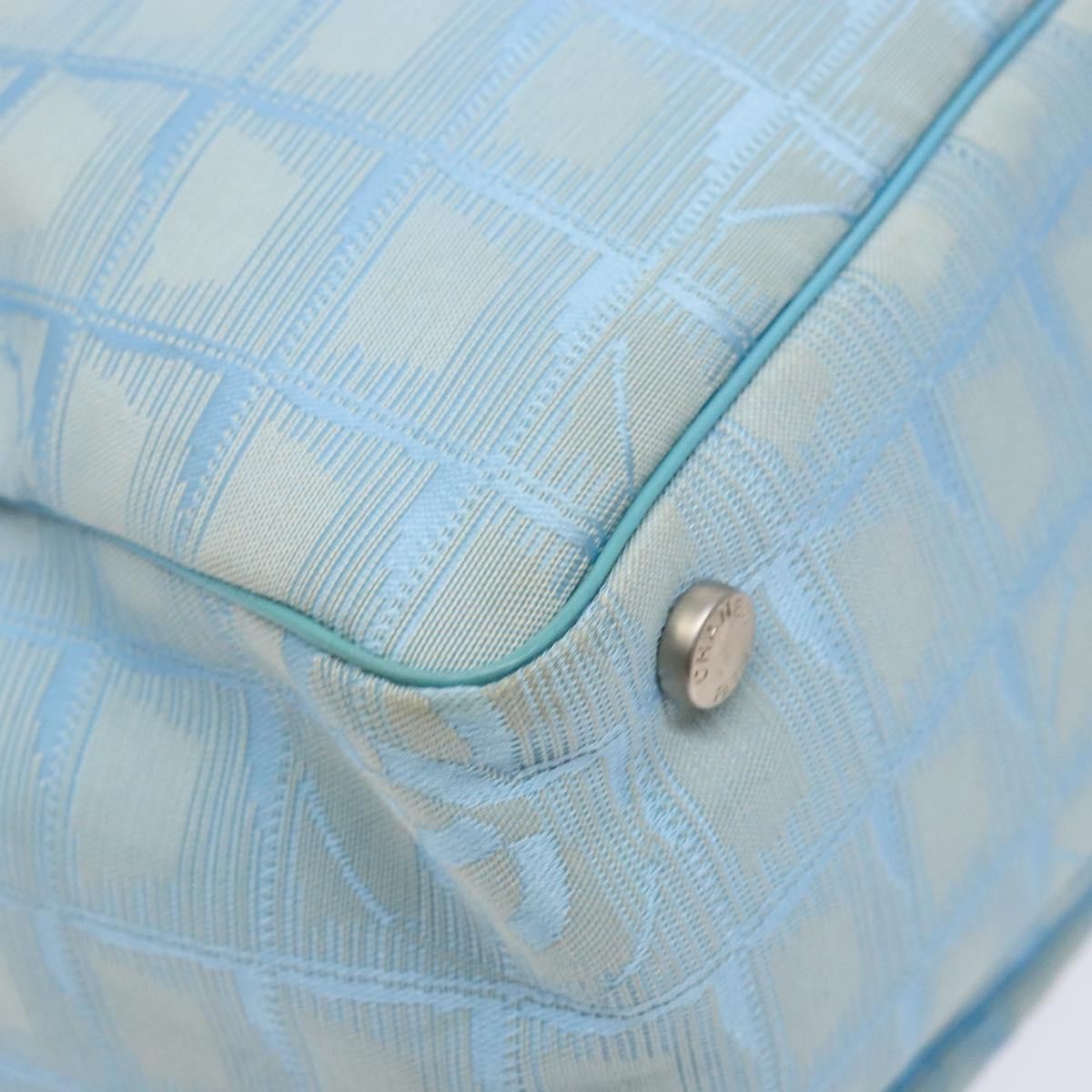 Chanel Travel Line Tote Nylon, BLUE, NYLON, Tote bag