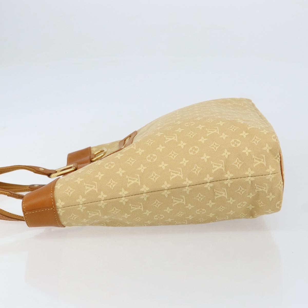 Louis Vuitton Lucille Handbag Mini Lin, BEIGE, CANVAS, Tote bag