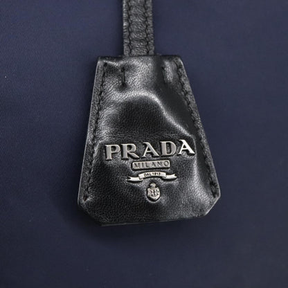 Prada Convertible Double Tote Tessuto, Navy, Nylon, Tote Bag