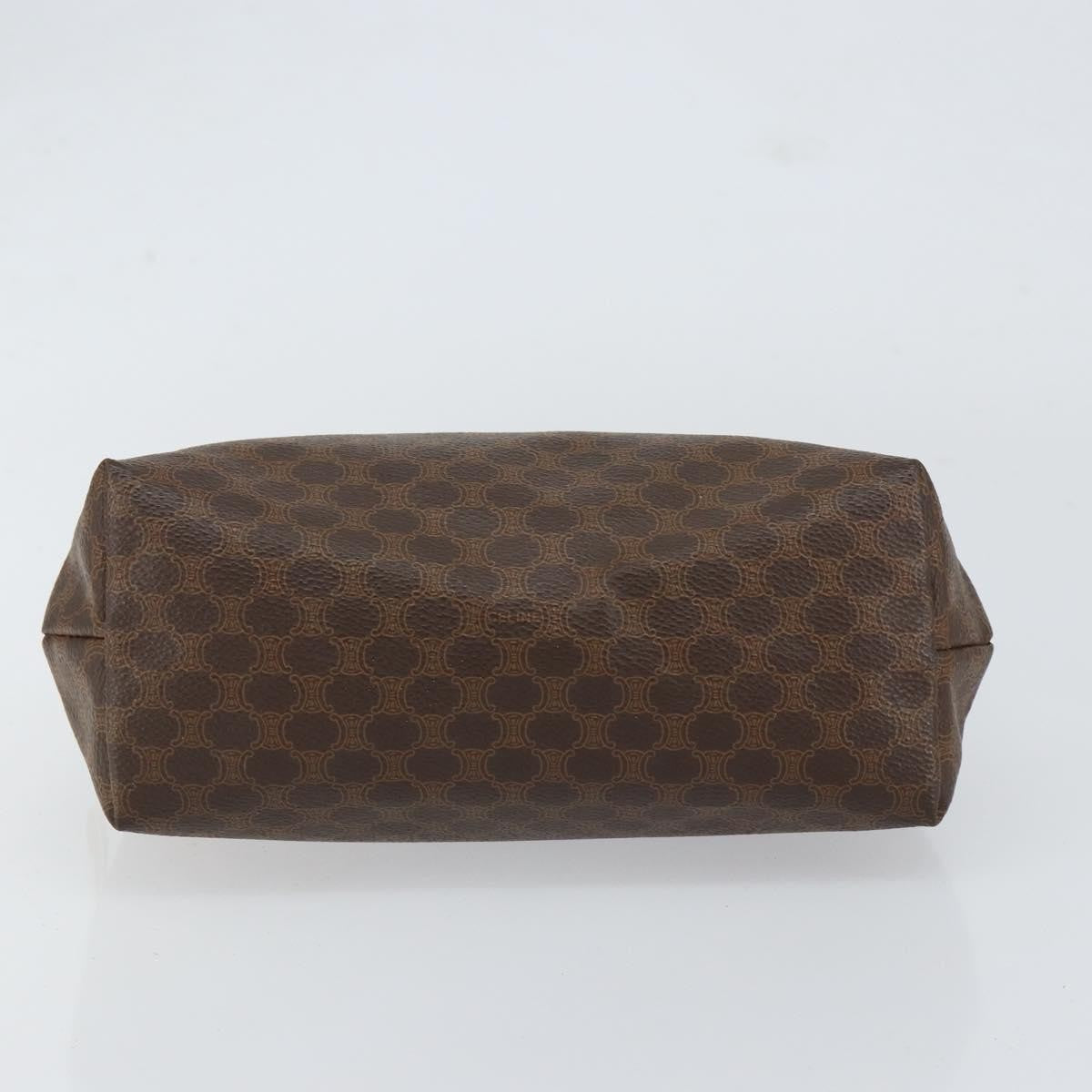 Celine Macadam Pochette Canvas and Leather, BROWN, CANVAS, Clutche & pouche