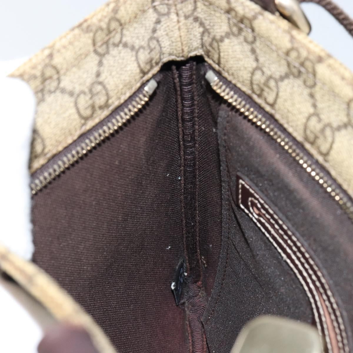 Gucci Flat Messenger Bag GG Canvas, BEIGE, CANVAS, Shoulder bag