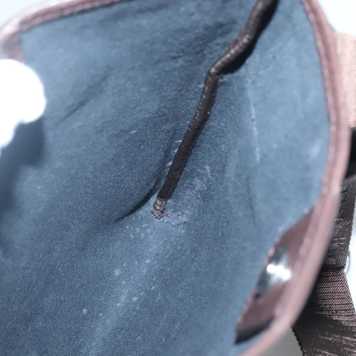 Salvatore Ferragamo Gancini Shoulder Bag Canvas, BROWN, CANVAS, Shoulder bag