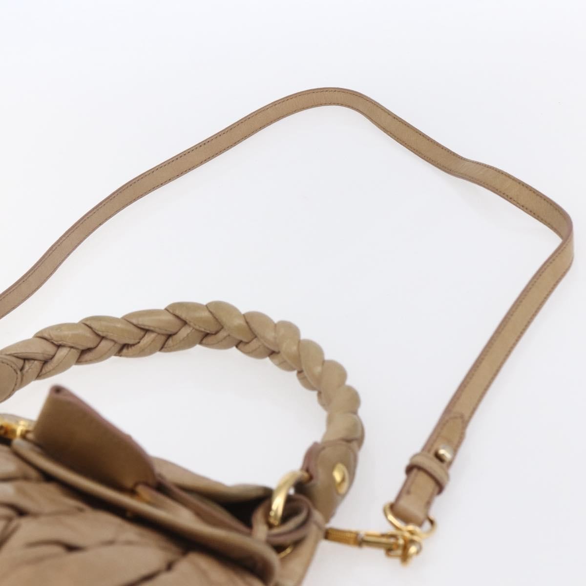 Miu Miu Coffer Convertible Hobo Matelasse Leather, BEIGE, LEATHER, Handbag