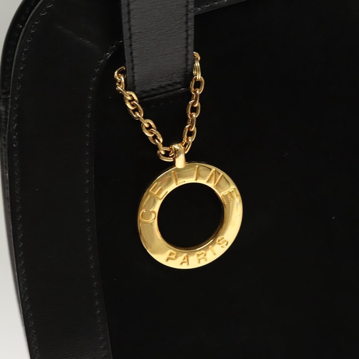 Celine Shoulder Bag Suede and leather, BLACK, SUEDE, Shoulder bag