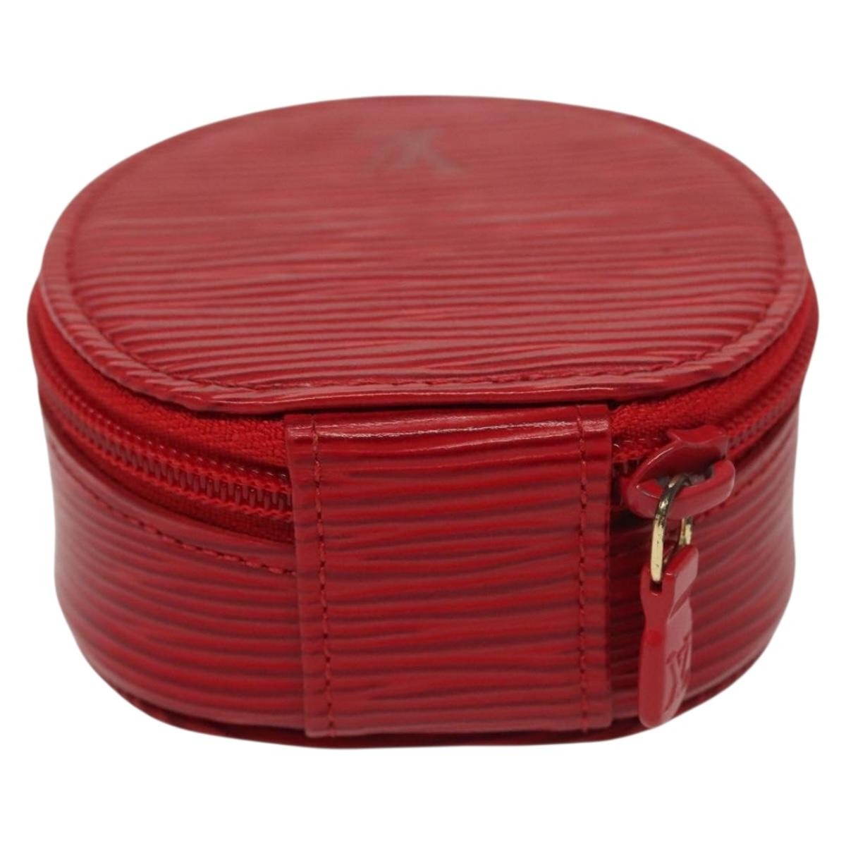 Louis Vuitton Ecrin Bijoux Pouch Epi Leather, RED, LEATHER, Clutche & pouche