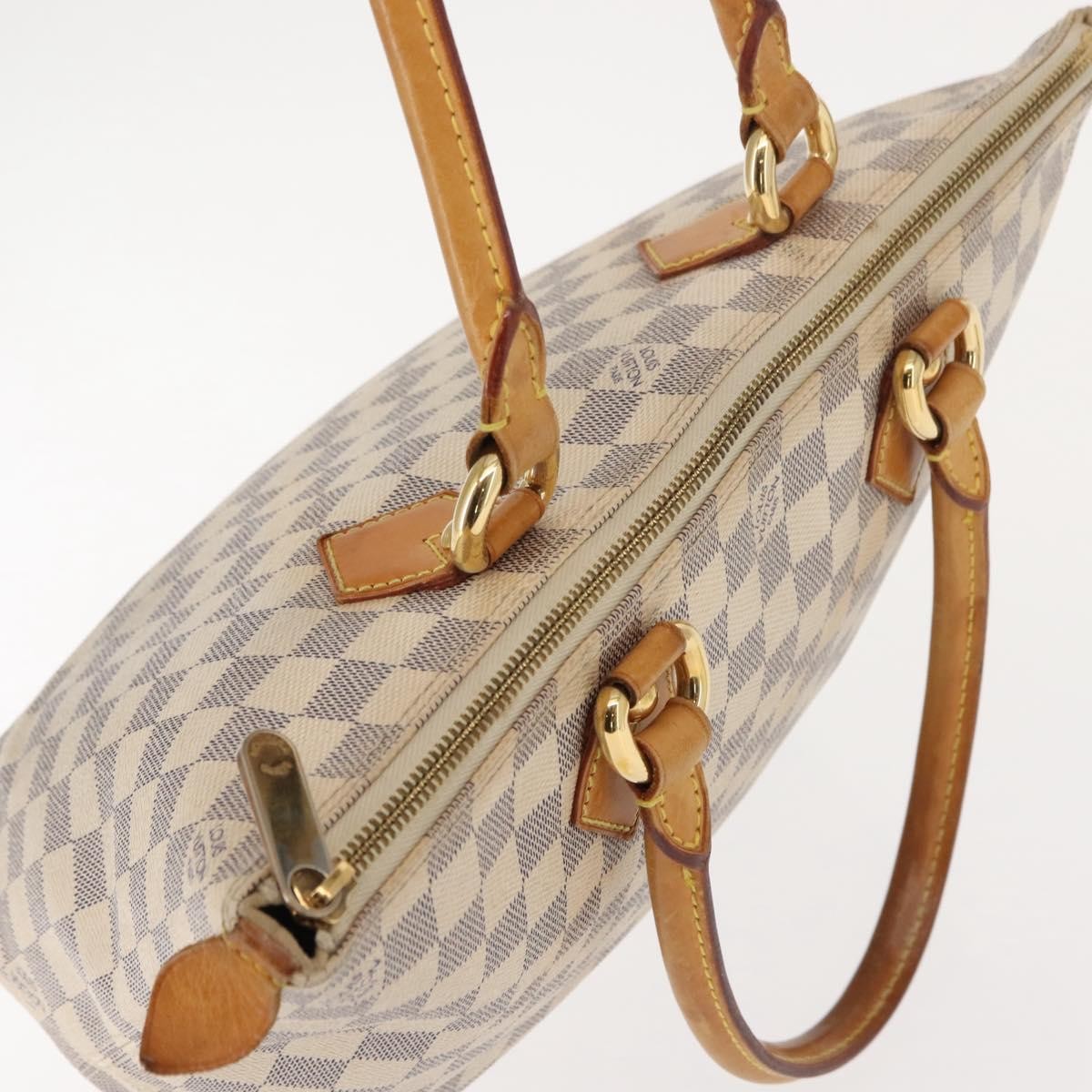 Louis Vuitton Saleya Handbag Damier, WHITE, CANVAS, Tote bag