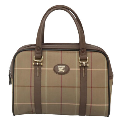 Burberry Nova Check Bowling Bag Canvas, BROWN, CANVAS, Handbag