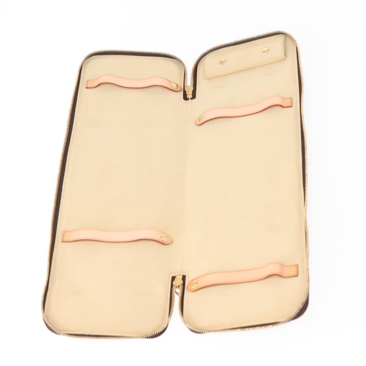 Louis Vuitton 5 Tie Case Monogram Canvas, BROWN, CANVAS, Clutche & pouche