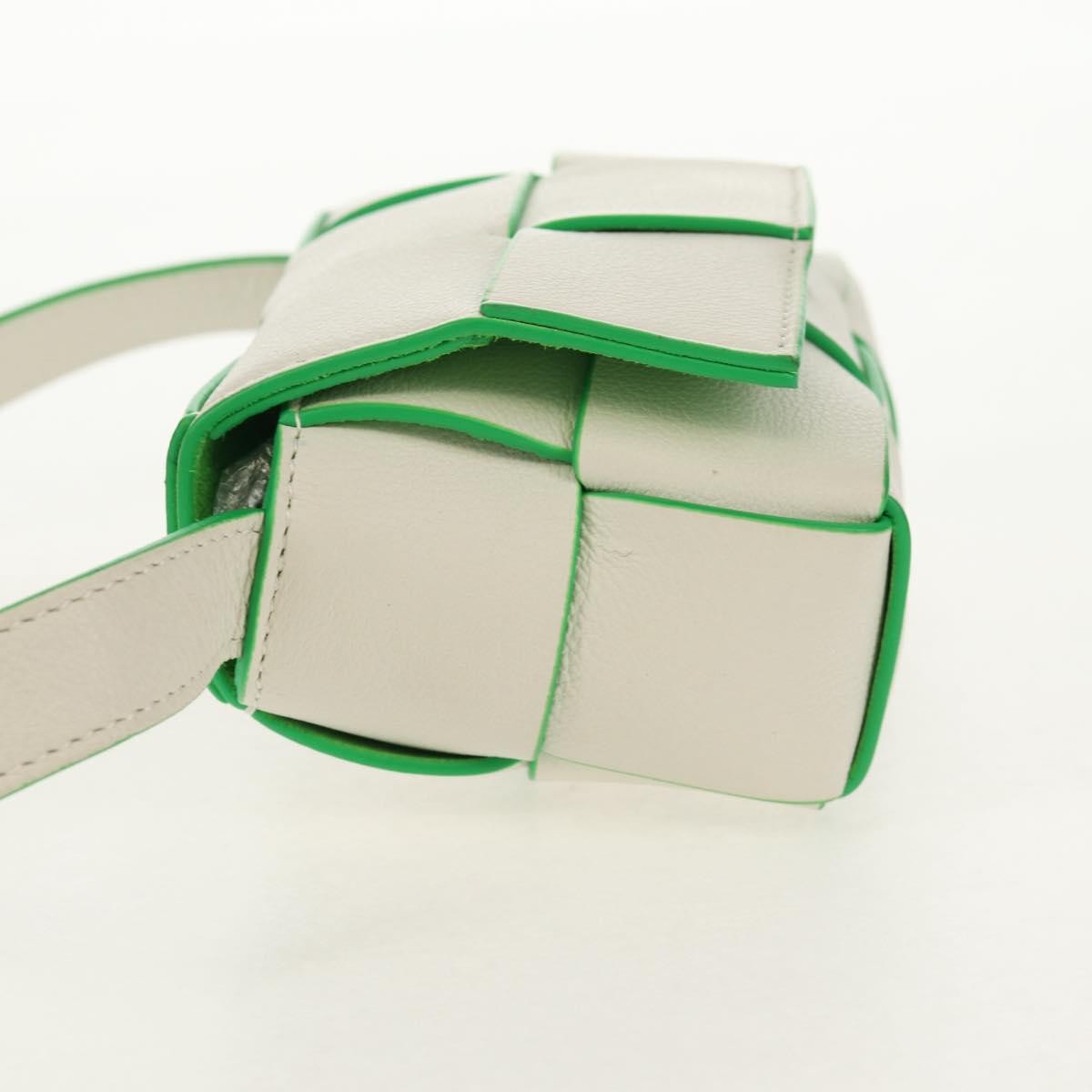 Bottega Veneta Cassette Crossbody Bag Maxi Intrecciato Leather, WHITE, LEATHER, Shoulder bag