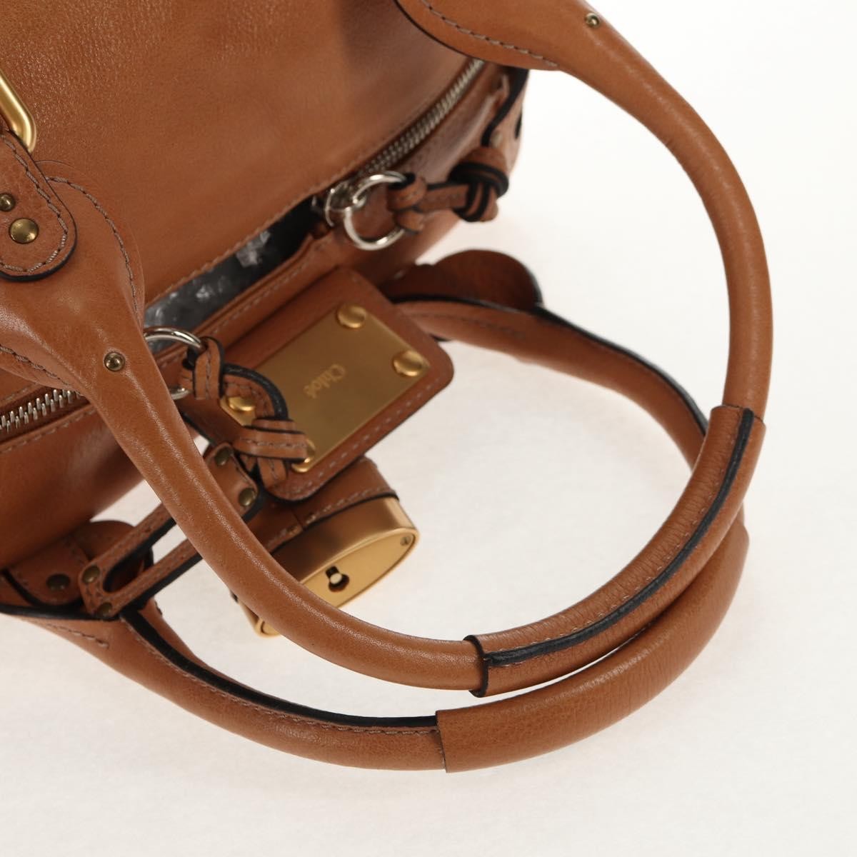 Chloe Paddington Lock Handbag Leather, BROWN, LEATHER, Shoulder bag