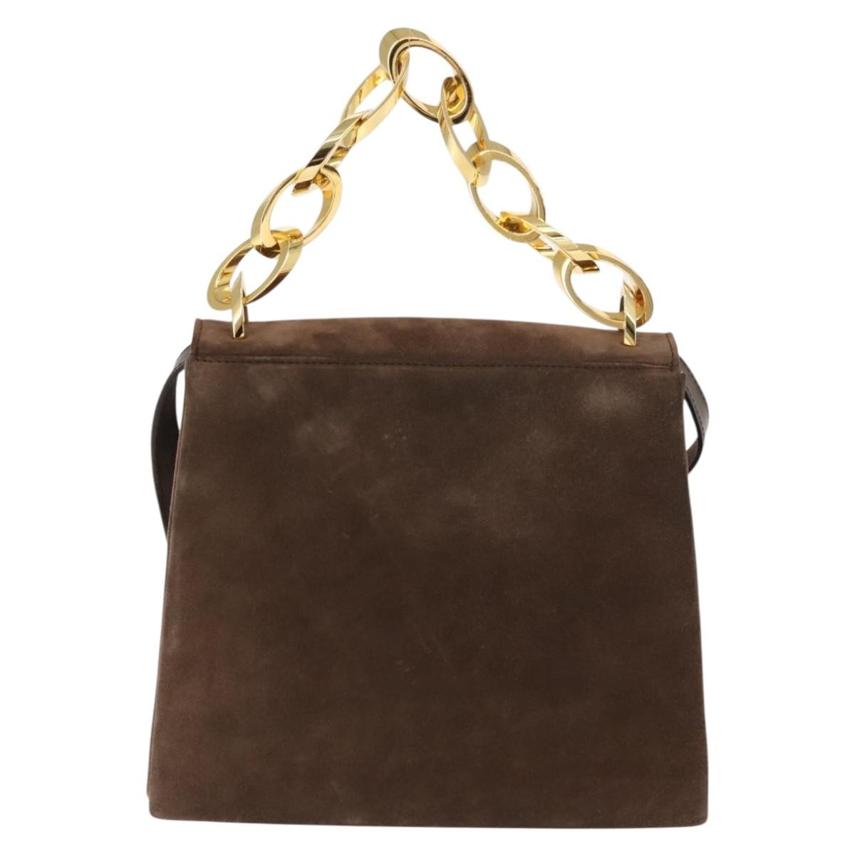 Salvatore Ferragamo Vintage Handbag Suede, BROWN, SUEDE, Handbag