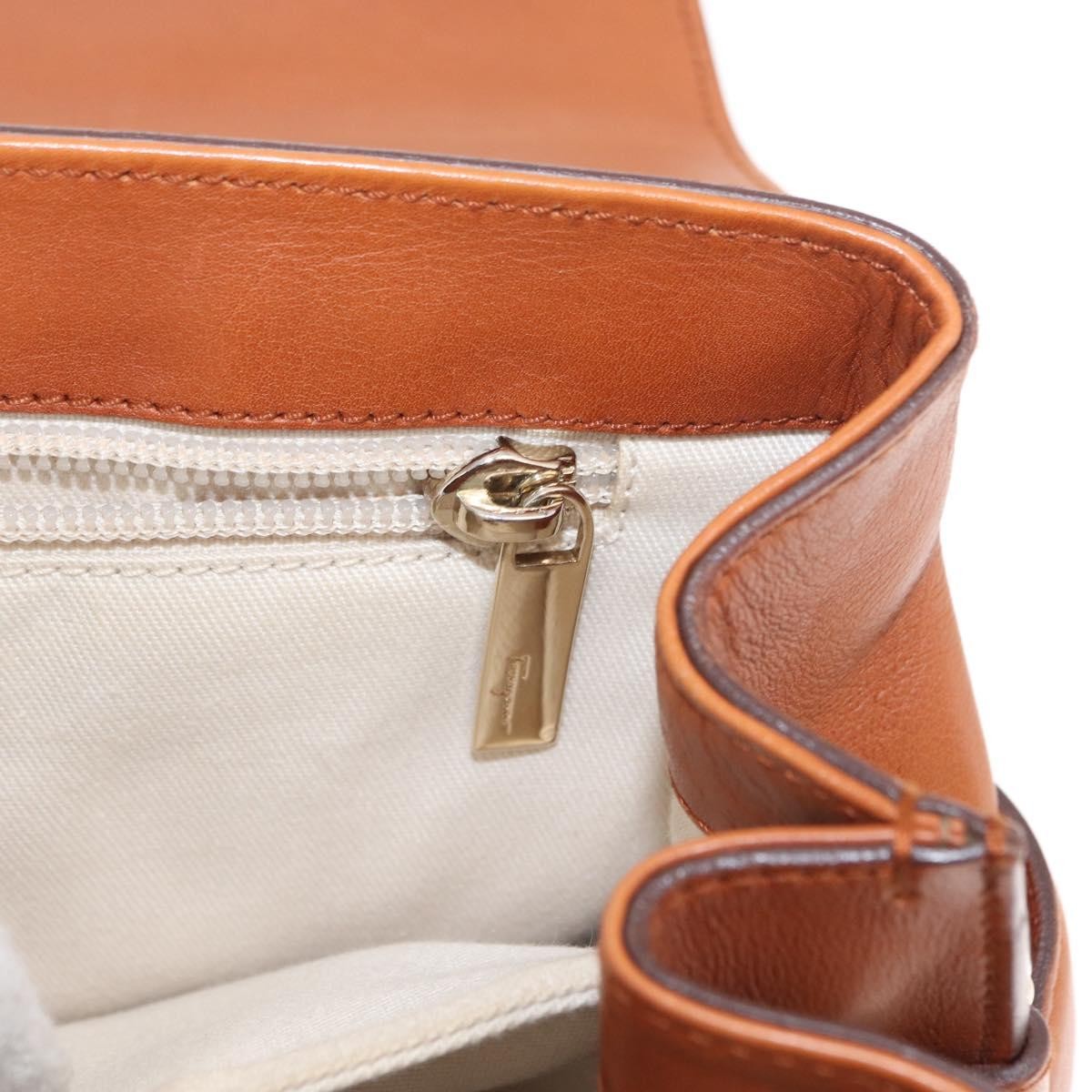 Salvatore Ferragamo Virna Satchel Leather, BROWN, LEATHER, Shoulder bag