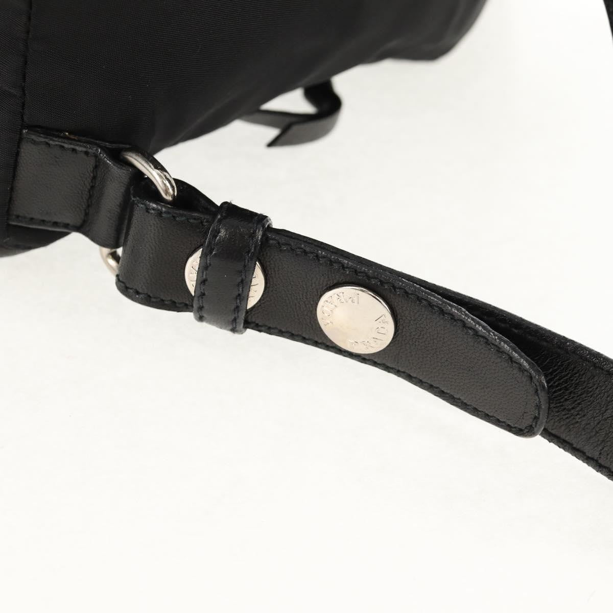 Prada Buckle Backpack Quilted Tessuto, BLACK, NYLON, Backpack