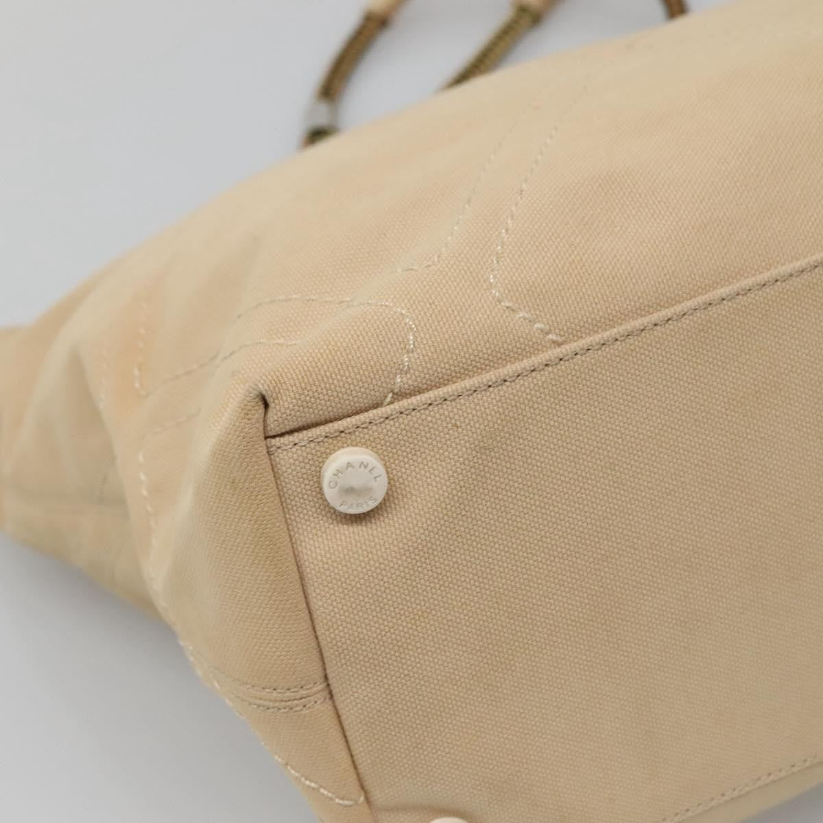 Chanel Vintage Cruise Line No.5 Tote Quilted Canvas, BEIGE, CANVAS, Tote bag