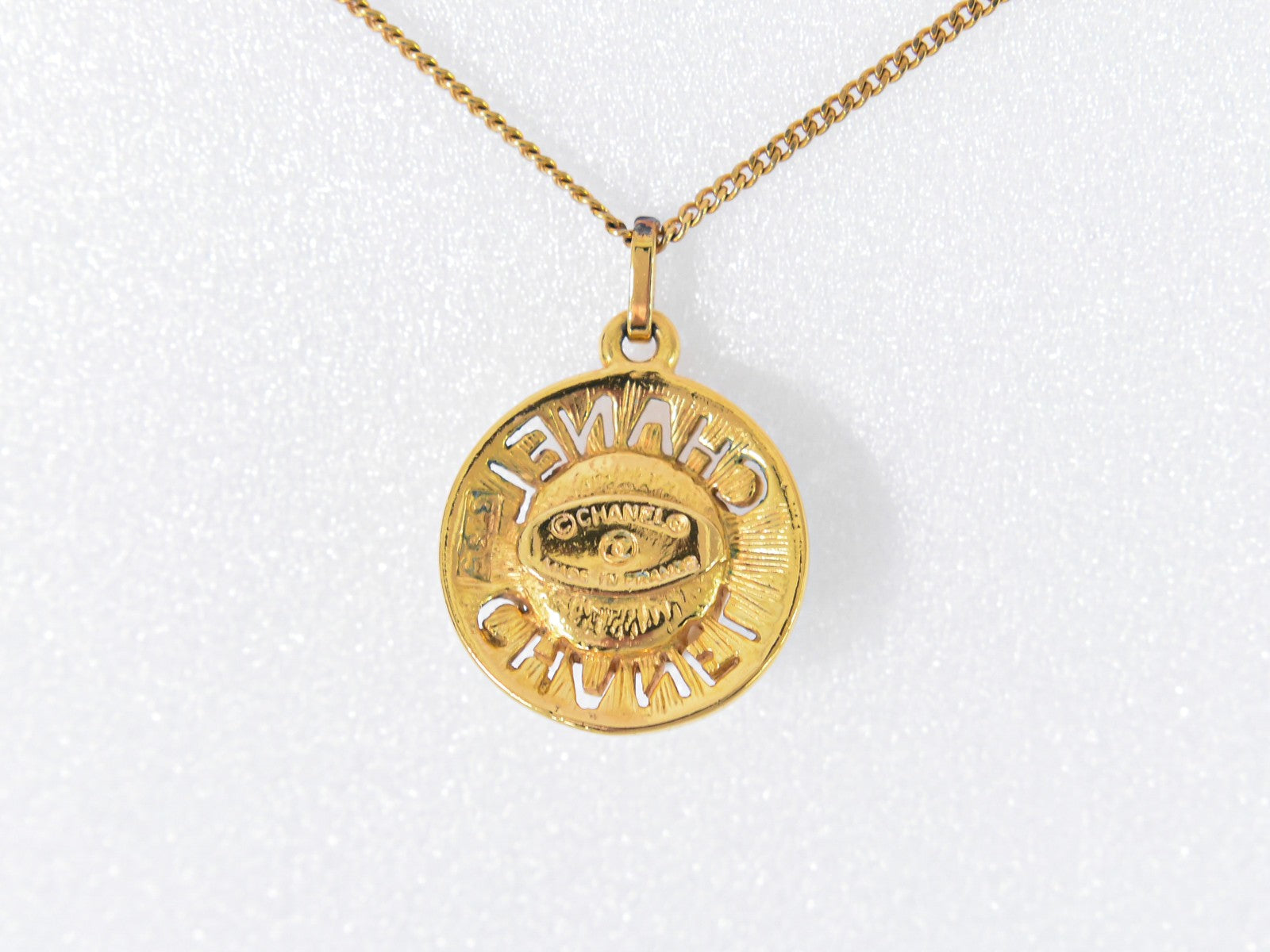 Chanel Chain Around Pearl Necklace Metal with Faux Pearls, GOLD, GOLD_PLATED, Pendant & Charms