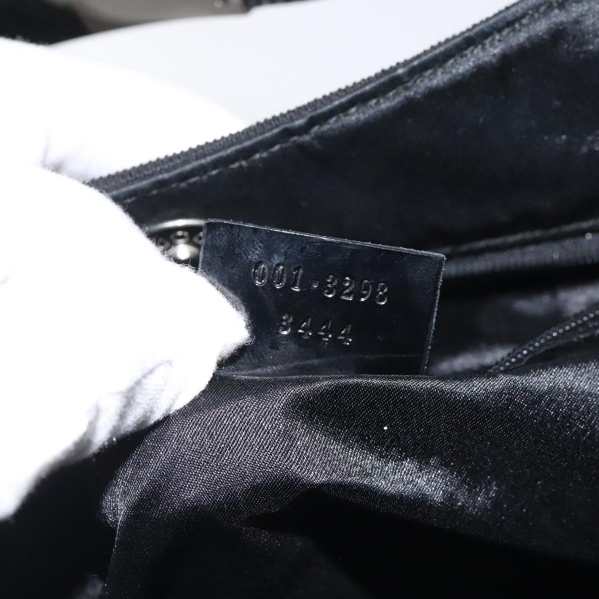 Gucci Open Hobo GG Suede, SILVER, CANVAS, Handbag