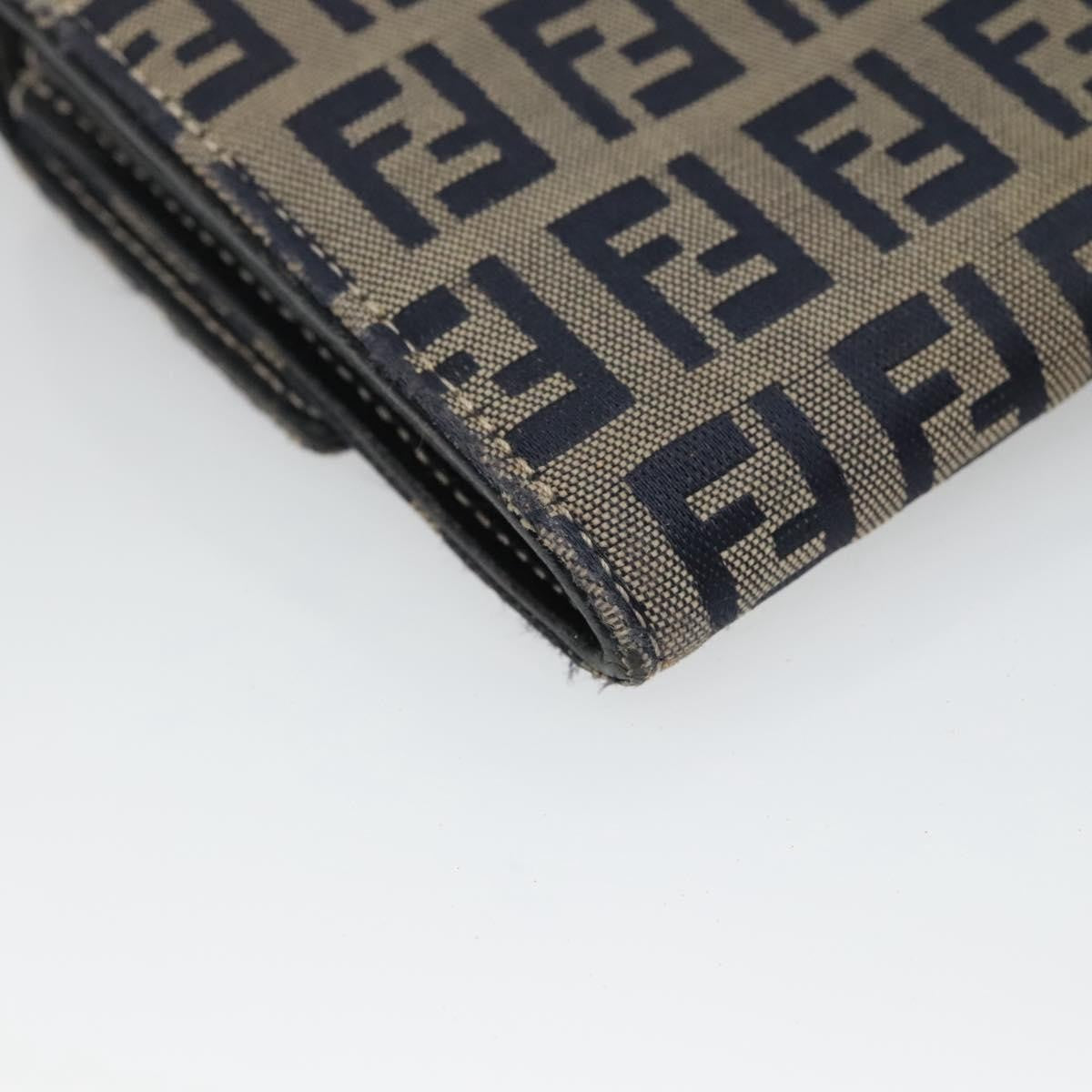 Fendi FF Continental Wallet Canvas, NAVY, CANVAS, Wallets
