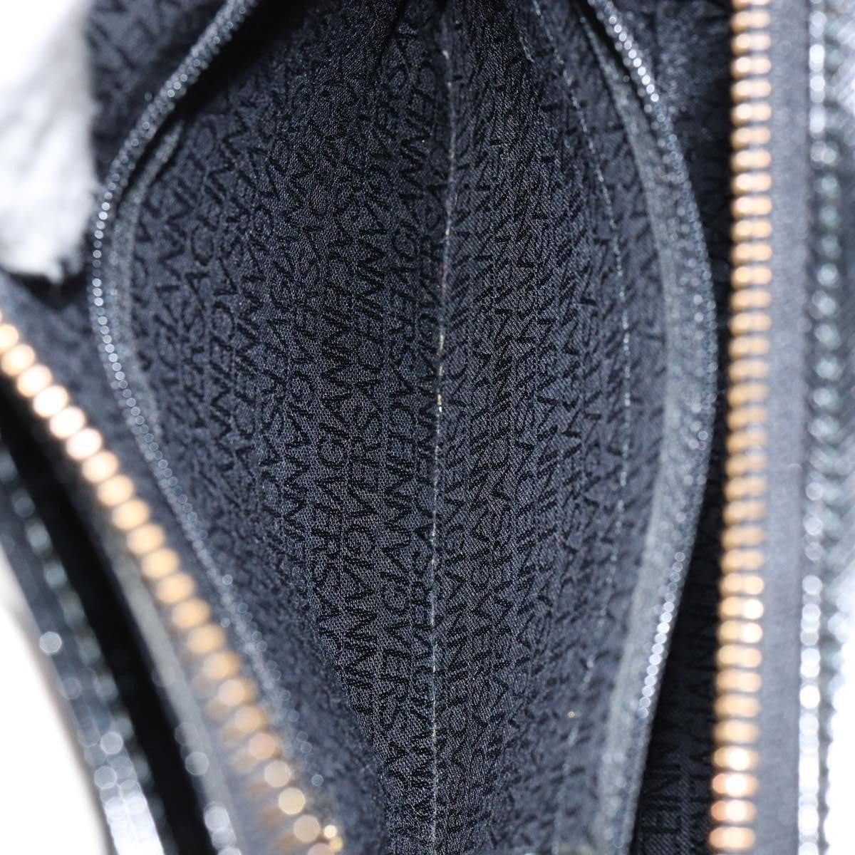 Versace Vintage Shoulder Bag Leather, BLACK, LEATHER, Tote bag