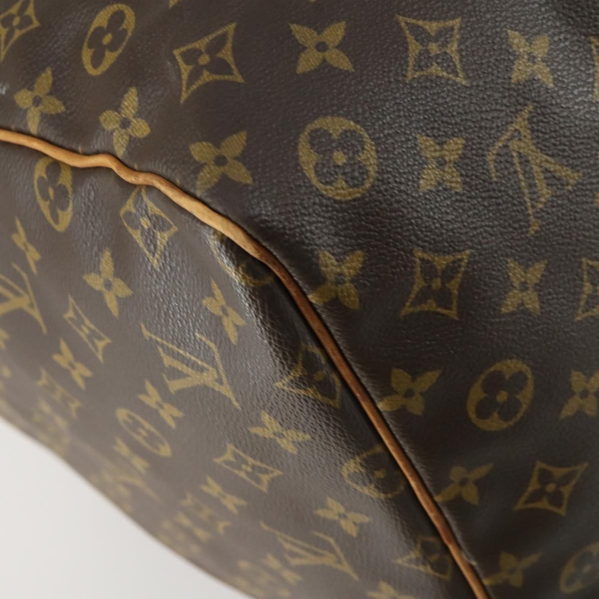 Louis Vuitton Keepall Bag Monogram Canvas, BROWN, CANVAS, Travel bag