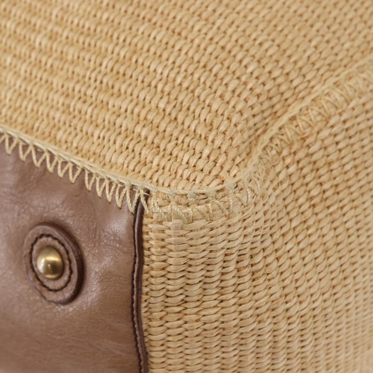 Saint Laurent Downtown Tote Raffia, BEIGE, WICKER, Tote bag